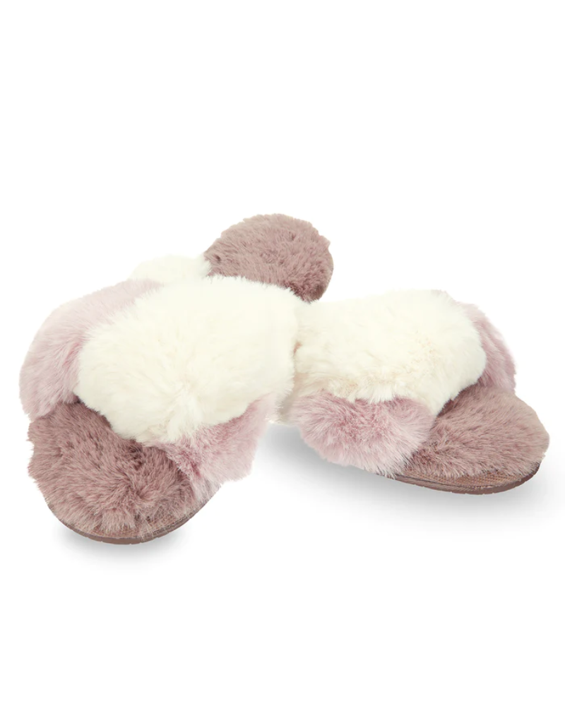 Me Moi MZP07109 Rita Plush Open Toe Slippers myselflingerie.com