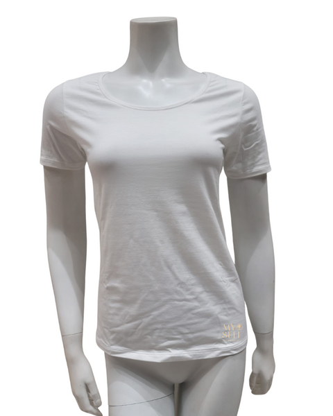 Calida14075 #001 White Short Sleeve Natural Comfort Cotton Undershirt –