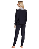 Calida 43100 #339 Soulmate Navy Blue 100% Cotton Pajamas Set myselflingerie.com
