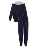 Calida 43100 #339 Soulmate Navy Blue 100% Cotton Pajamas Set myselflingerie.com