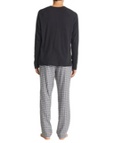 UGG 1106629 Men's Steiner Pajamas Set in Gift Box Black / White Check myselflingerie.com
