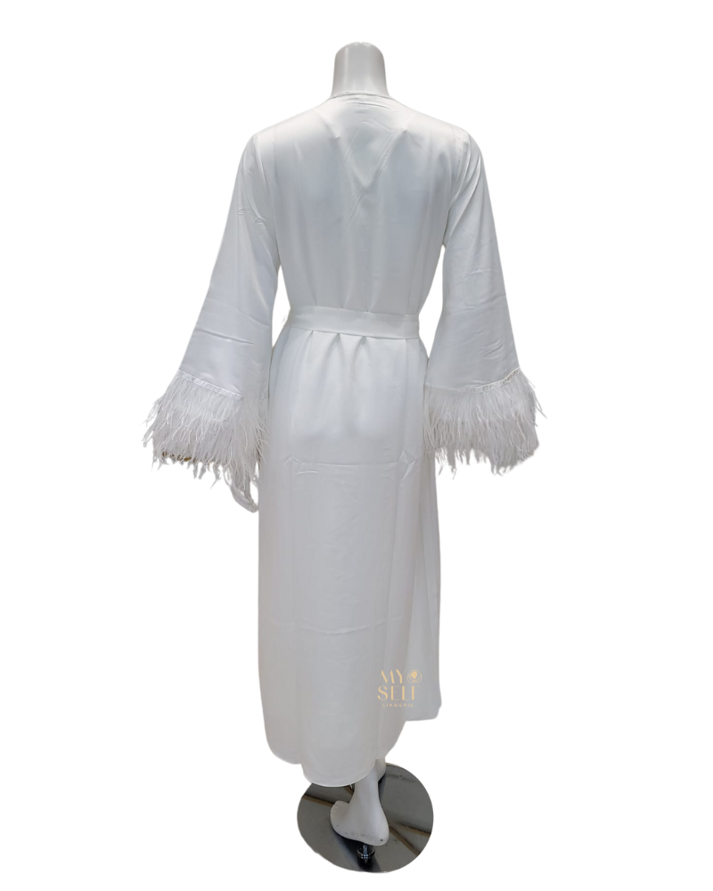 Rya Collection 617 + 570 Ivory Swan Gown and Robe Set myselflingerie.com