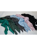 Tie Ur Knot Ribbed Charcoal Grey Adjustable Pre-Tied Bandanna with Full Non Slip Grip myselflingerie.com