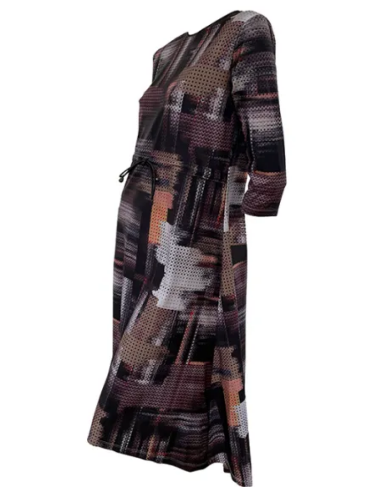CVRGE Hannah Geometric Sequins Print Hi Low Swim Dress myselflingerie.com