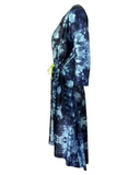 CVRGE Hannah Blue Tie Dye Hi Low Swim Dress myselflingerie.com