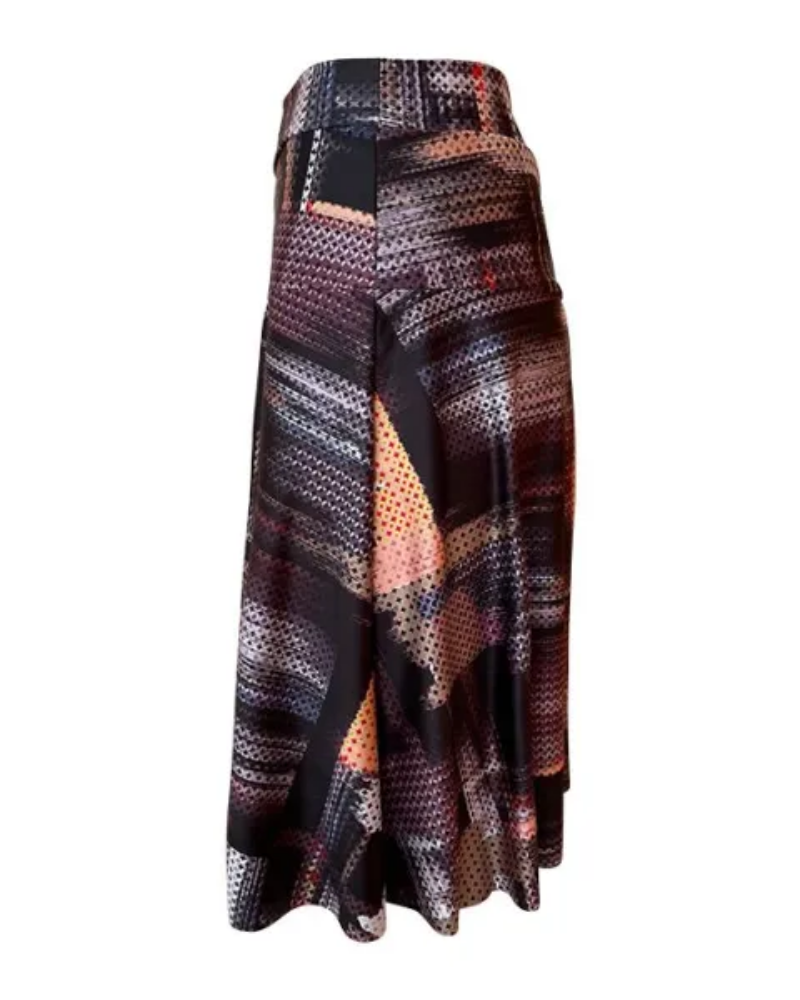 CVRGE Bella Geometric Sequins Print 25" Swim Skirt myselflingerie.com
