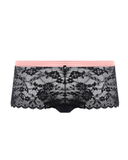 AA5456 Black Lace Offbeat Boyshort