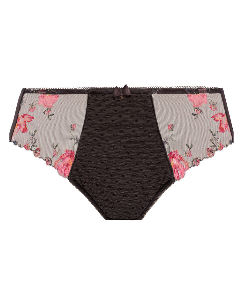 fANTASIE 102250 Adrienne Charcoal Embroidered Brief MYSELFLINGERIE.COM