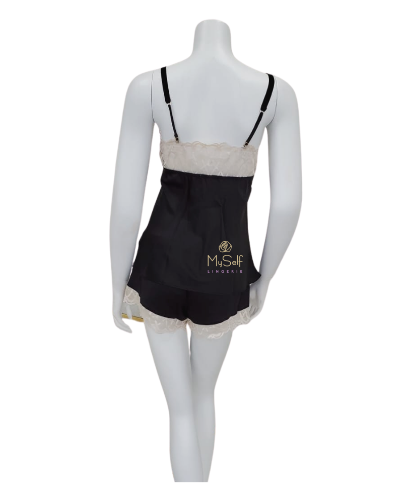 Flora Nikrooz Q80418 Black Gabby Cami and Shorts Set myselflingerie.com