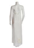 Flora Nikrooz Q80802 Luela Crinkle Ivory Rayon Gown myselflingerie.com