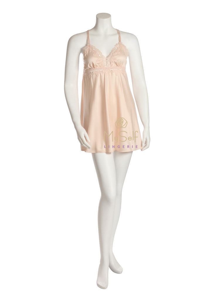 Flora Nikrooz Q80820 Othela Lace Satin Chemise MYSELFLINGERIE.COM