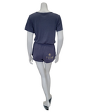 Q81248 Raven Dark Grey Knit Short PJ's Set
