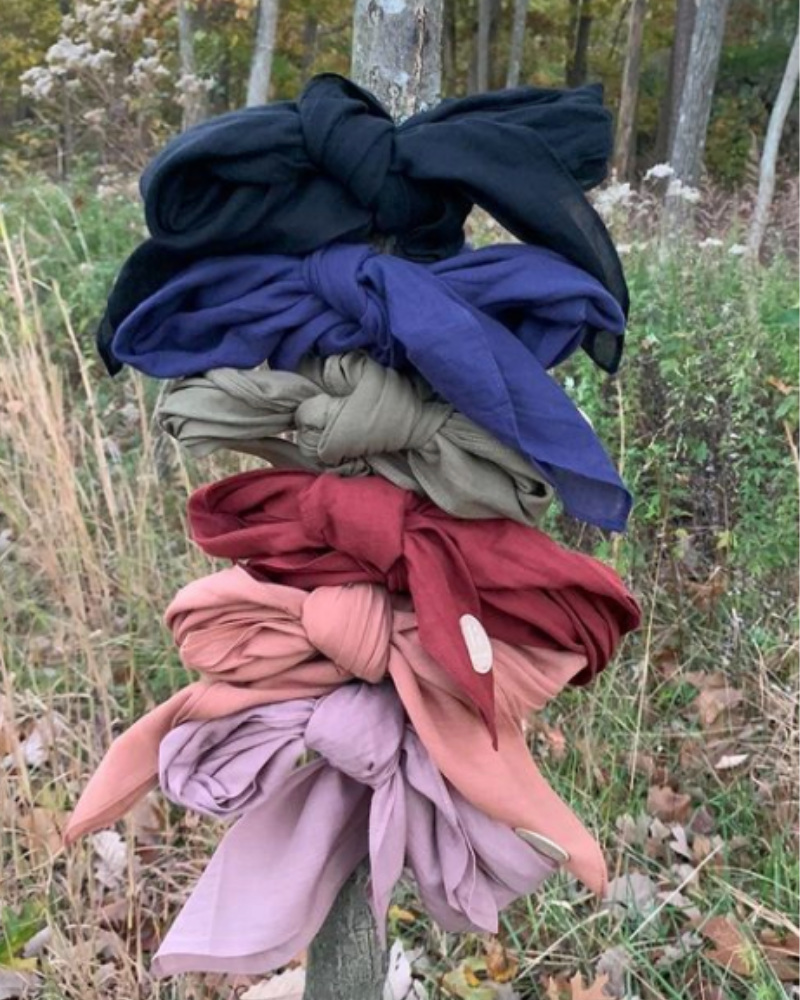 Black Non Slip 100% Cotton Tichel with Tying Guide myselflingerie.com