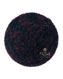 Lizi Headwear Two Tone Lined Black / Burgundy Grey Chenille