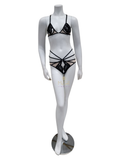 Mapale Nude & Black Mesh Bralette & Panty Set