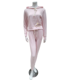 Flora Nikrooz Q81242 Pink Alison Hacci Knit PJ's Set myselflingerie.com