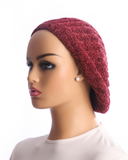 LCOLVLVSNB Velvet Burgundy/Silver Lurex Lined Chenille