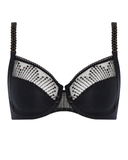 Chantelle 19K1 Black/Gold Luminesce Lace Underwire Bra MYSELFLINGERIE.COM