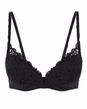 Simone Perele 15C340 Black Saga Push Up Underwire Bra MYSELFINGERIE.COM