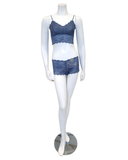 Btemptd Eyelet Inspired Vintage Indigo Bralette Set