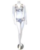 3839+3840 Ivory/Blue Lace Bralette Set