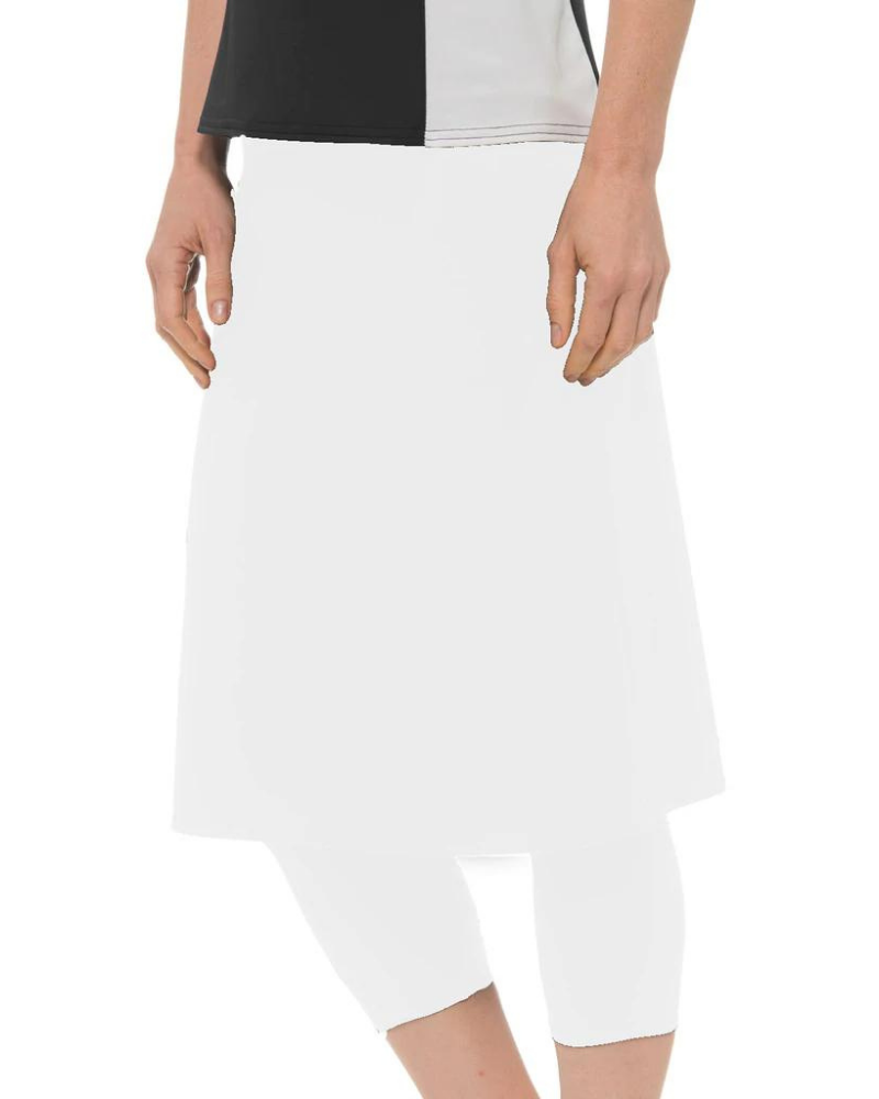 BSL White Swim Skirt with Leggings