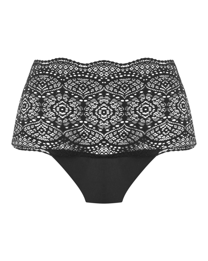 Fantasie FL2330 Black Lace Ease Invisible Stretch Nylon Full Brief myselflingerie.com