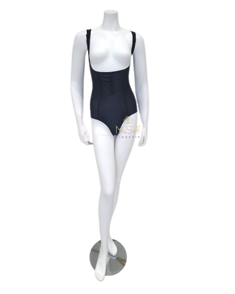 SW109 Firm Control Open Bust Powermesh Bodysuit