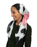 Tie Ur Knot Graphic Hearts Pink Print Square