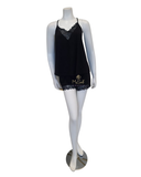 Flora Nikrooz Q81070 Floretta II Black Knit Lace PJ's Cami Set myselflingerie.com