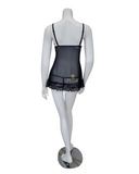 Oh La La Cheri 2139 Black Lacey Babydoll with Bows & G-String MYSELFLINGERIE.COM