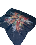 Tie Ur Knot Vintage Black Feather Splatter Pre-Tied Bandanna with Full Non Slip Grip myselflingerie.com