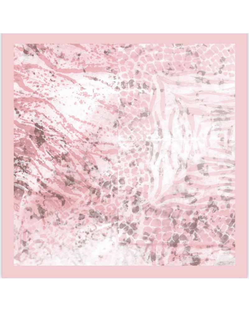 Tie Ur Knot Pastel Pink Snakeskin Watercolor Untied Scarf MYSELFLINGERIE.COM