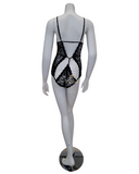 Mapale 8576 Sheer Black Lace Teddy  MYSELFLINGERIE.COM