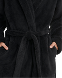 UGG 1121070 Ink Black Beckett Men's Plush Robe myselflingerie.com