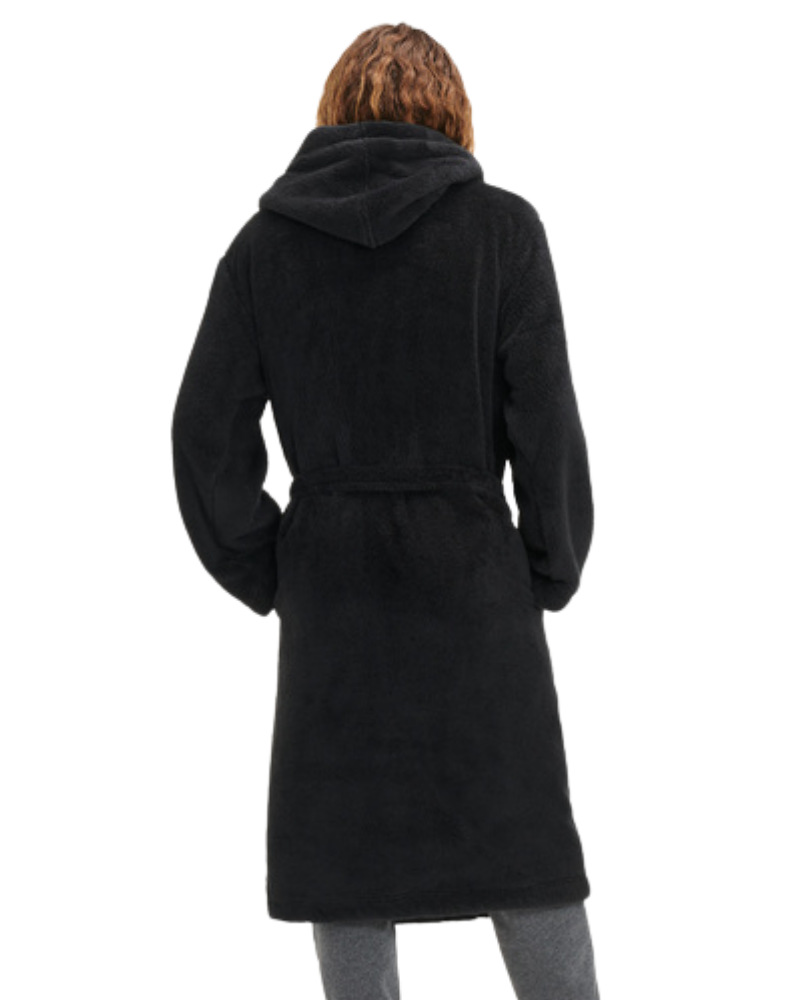 UGG 1121070 Ink Black Beckett Men's Plush Robe myselflingerie.com