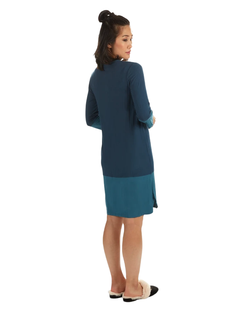 Me Moi CNS07158 Ocean Navy Two Tone Modal Nightshirt myselflingerie.com
