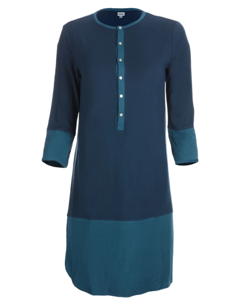 Me Moi CNS07158 Ocean Navy Two Tone Modal Nightshirt myselflingerie.com