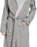 UGG 1096932 Grey Heather Robinson Men's Wrap Robe myselflingerie.com