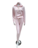 Flora Nikrooz Q81242 Pink Alison Hacci Knit PJ's Set myselflingerie.com