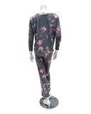 Flora Nikrooz Q80922 Dark Heather Grey Kathy Knit PJ's Set MYSELFLINGERIE.COM