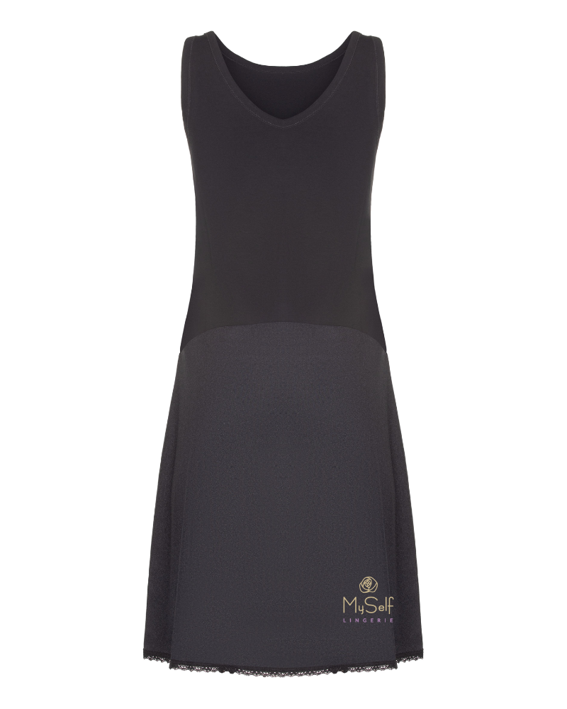 Gemsli FK30843" Cotton Top Nylon Bottom Full Slip myselflingerie.com