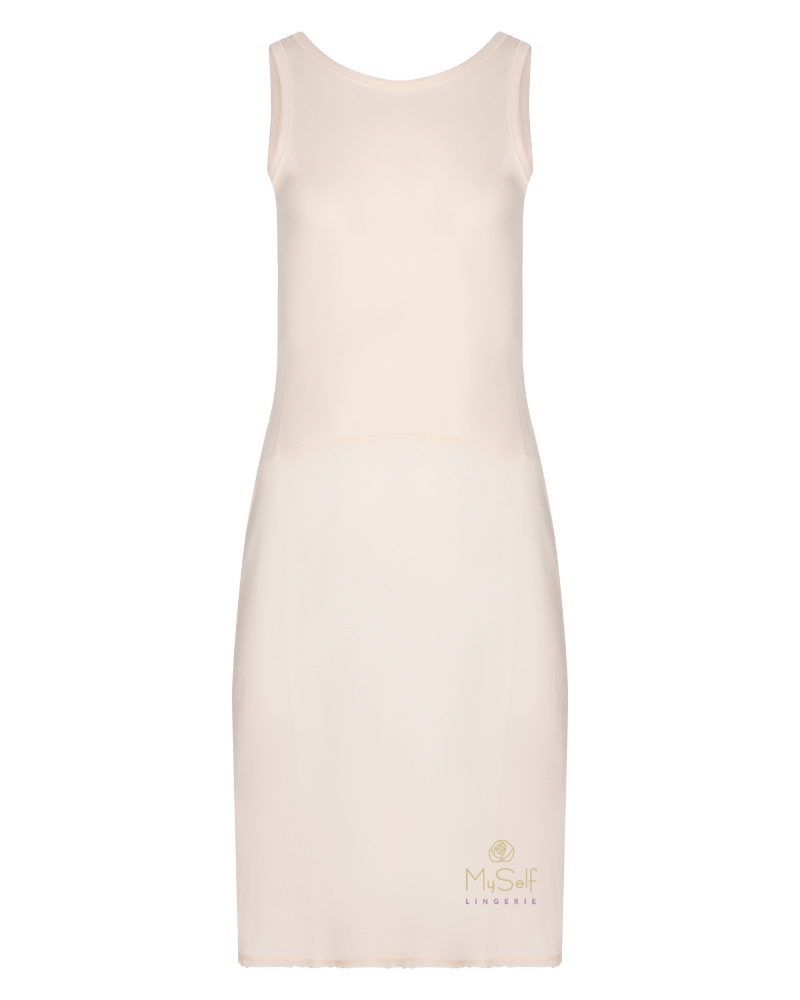 Gemsli FK30843" Cotton Top Nylon Bottom Full Slip myselflingerie.com