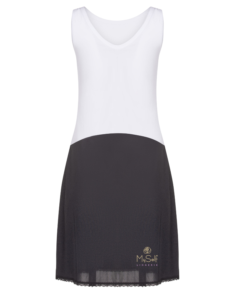 Gemsli FK30843" Cotton Top Nylon Bottom Full Slip myselflingerie.com