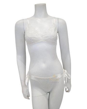 Cosabella NEVER1320 + 0372 Moon Ivory Tie Me Up Bralette Set myselflingerie.com