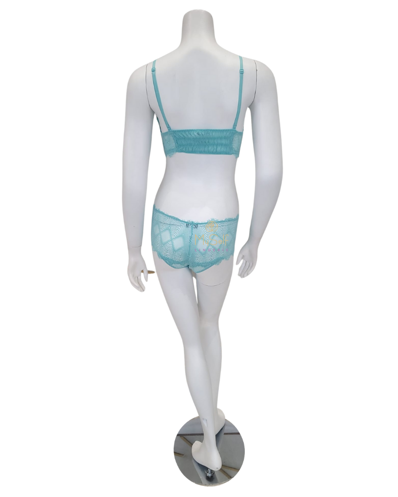 Cosabella ALLUR1301 + 0771 Blue Capri Allure Bralette & Hotpant Set myselflingerie.com