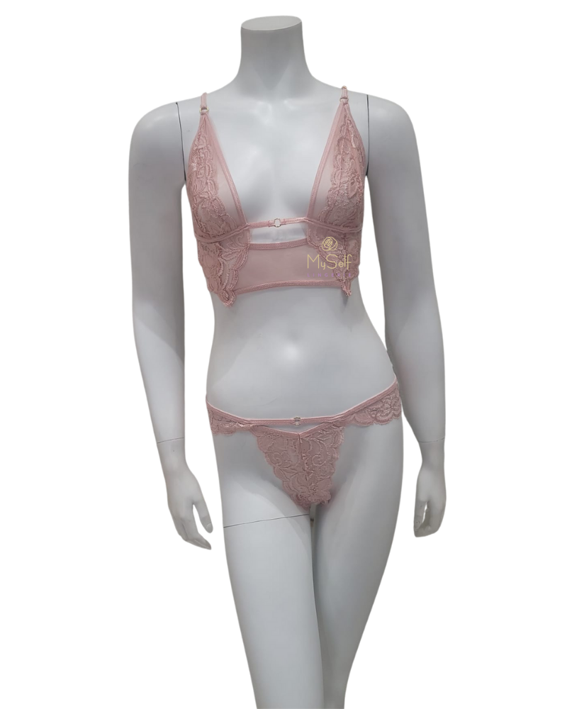 Mapale 7375 Rose Convertible Babydoll with Matching Thong myselflingerie.com