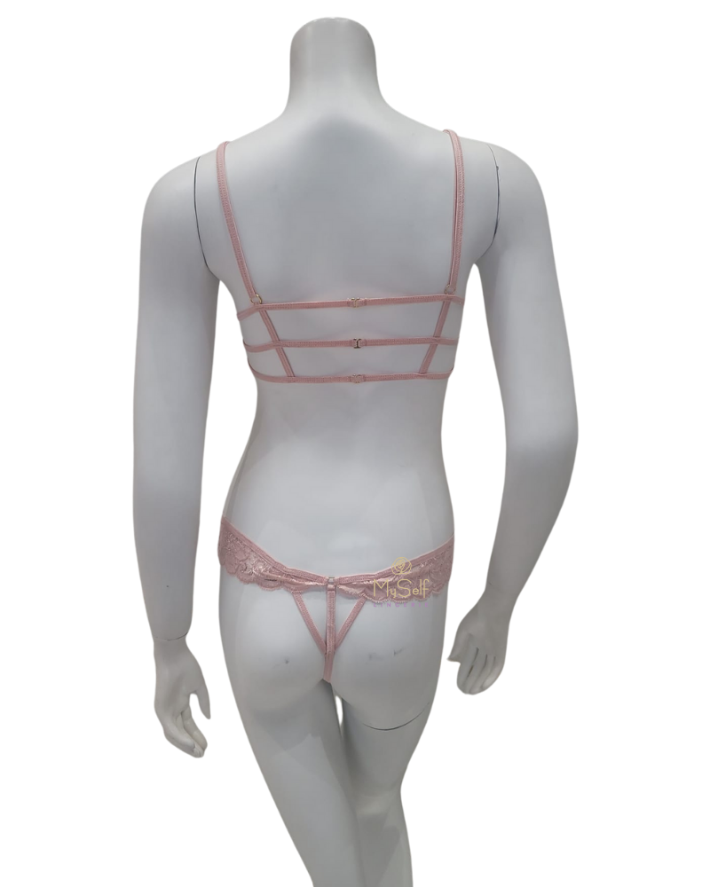 Mapale 7375 Rose Convertible Babydoll with Matching Thong myselflingerie.com