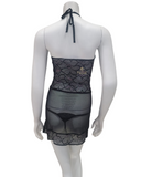 Mapale 7383 Floral Design Babydoll with Matching G-String myselflingerie.com