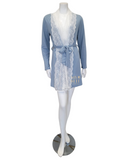 Samantha Chang 2216-8016-IW White Lace Iceberg Modal Chemise & Robe Set myselflingerie.com